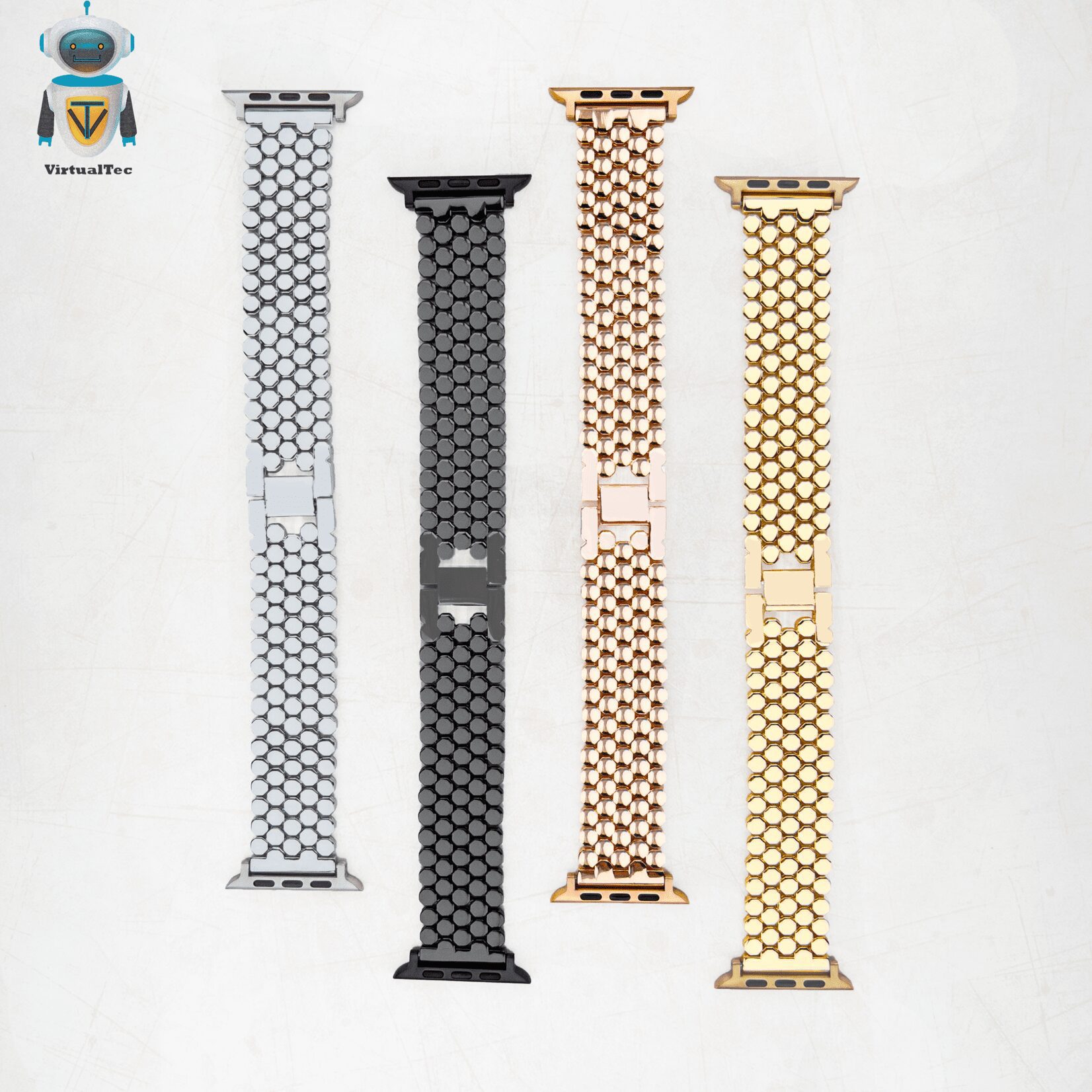 Pulsera Eslabon Circular (Honeycomb) Apple Watch - Imagen 3