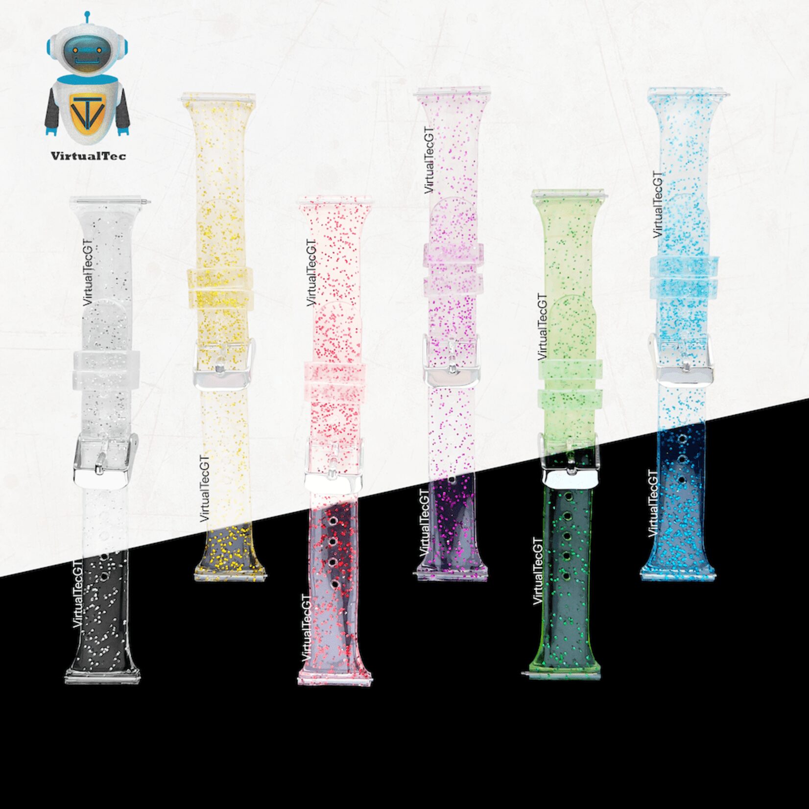 Pulsera Glitter Clear (codVT) - Imagen 4