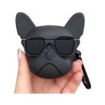 Case Airpods 3 Diseño French Bulldog Sunglasses Negro