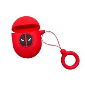 Case Redmi Buds 3 Pro Diseño Deadpool Face Rojo