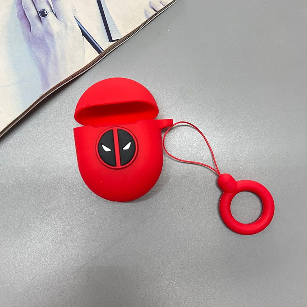 Case Redmi Buds 3 Pro Diseño Deadpool Face Rojo - Imagen 2