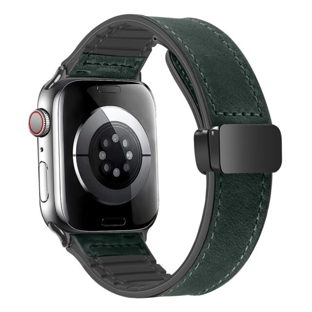 Pulsera Magnética Con Cuero Apple Watch - Imagen 4