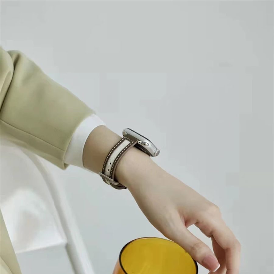 Pulsera Cuero Thin Bitono Apple Watch - Imagen 3