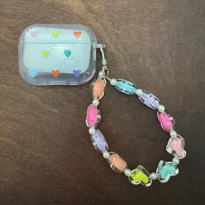Case Airpods Pro 3 Llavero Clear Corazones #1 - Imagen 2