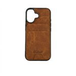 Case de Cuero con Wallet MagSafe iPhone 17 Normal Café Claro