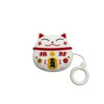 Protector Samsung Galaxy Buds Diseño Gatito Chino Blanco