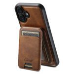Case de Cuero con Wallet MagSafe iPhone 16 Café Obscuro Plus