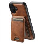 Case de Cuero con Wallet MagSafe iPhone 16 Café Claro Plus