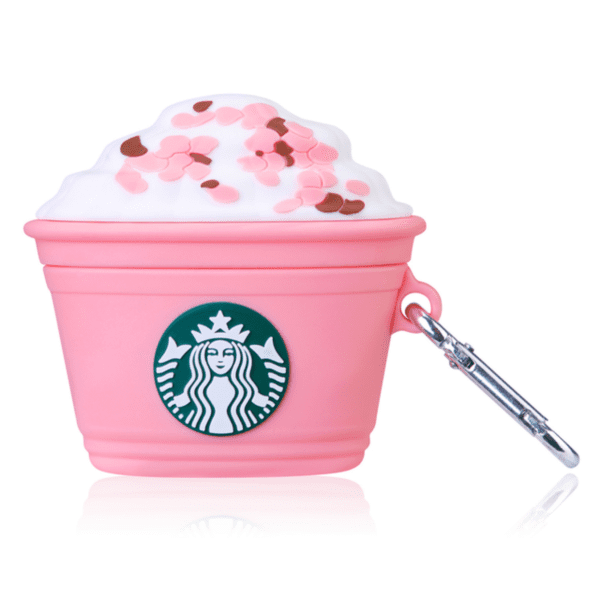 Protector AirPods 4 Diseño Frappuccino Rosado