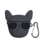Case Airpods 1/2 Diseño French Bulldog Sunglasses Negro