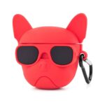 Case Airpods 3 Diseño French Bulldog Sunglasses Rojo