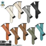 Pulsera Magnética Con Cuero Apple Watch