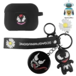 Case Airpods Pro Diseño Llavero Venom Negro (Segunda Generacion)