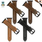 Pulsera Silicona con cubierta de Cuero Apple Watch