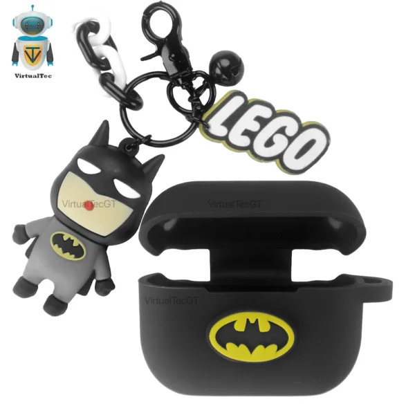 Case Airpods Pro Diseño Llavero Batman Escudo (Segunda Generacion)