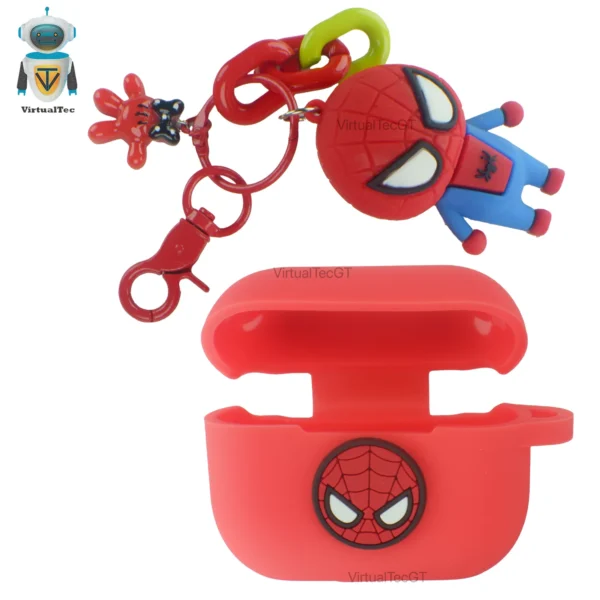 Case Airpods Pro Diseño Llavero Spiderman Face (Segunda Generacion)