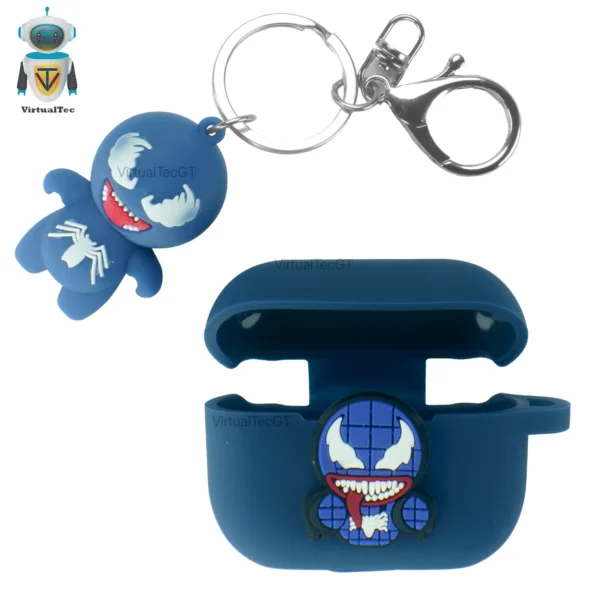Case Airpods Pro Diseño Llavero Venom Azul (Segunda Generacion)