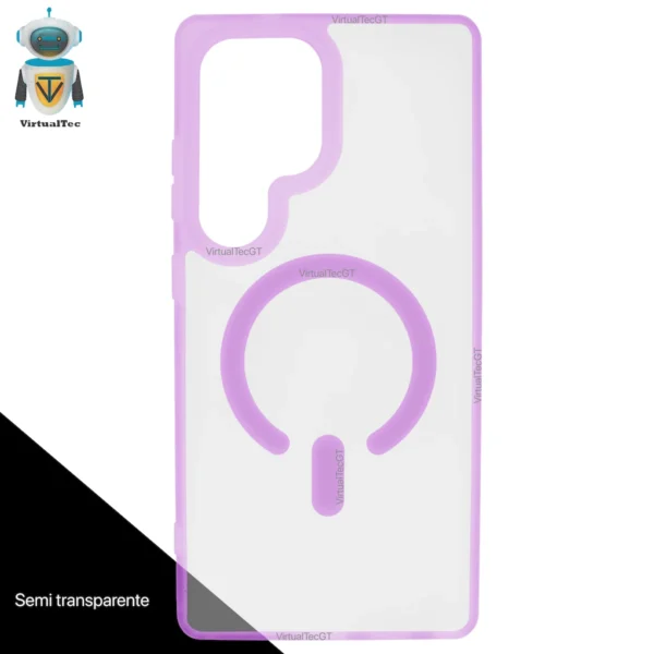 Protector MagSafe Samsung S25 Ultra Clear Lila