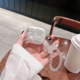 Case Airpods Pro 3 Diseño Clear Mariposas
