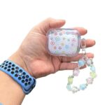 Case Airpods Pro 3 Llavero Clear Flores