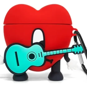 Case AirPods Pro Diseño Corazon Bad Bunny Guitarra (Segunda Generación)