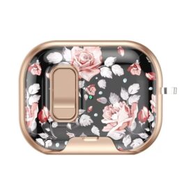 Case Airpods Pro 3 Flores Negro Rosado