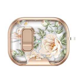 Case Airpods Pro 3 Flores Blancas con Verde