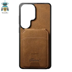 Protector MagSafe Samsung S26 Ultra Cuero con Wallet Café Claro