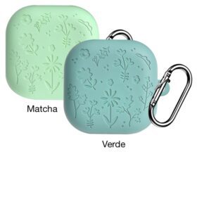 Protector Samsung Buds 4/4 Pro Grabado Flores Matcha