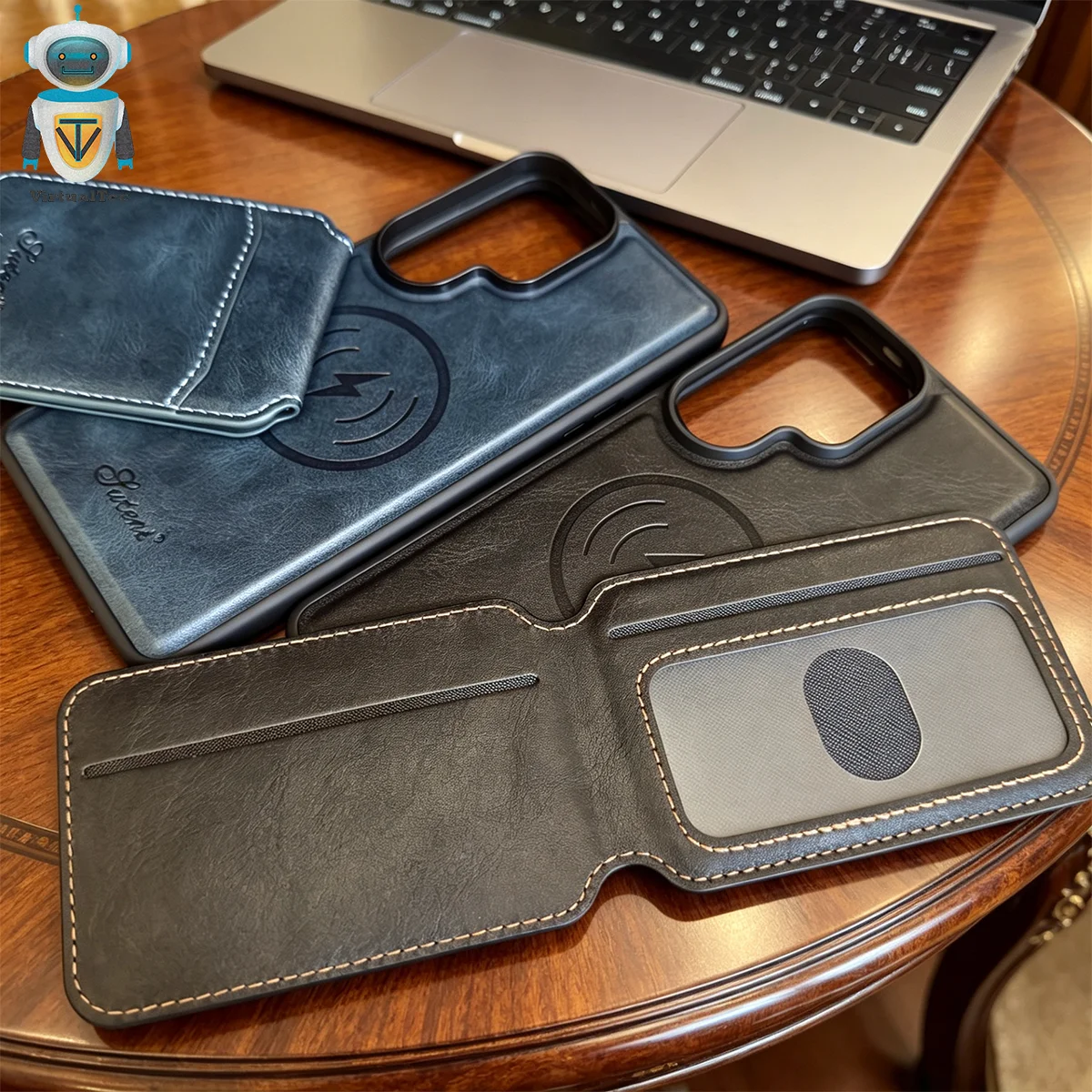 Protector MagSafe Samsung S26 Ultra Cuero con Wallet Café Obscuro - Imagen 2